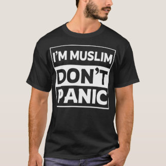 Camiseta im muslim no pánico citas de arte islámico 1