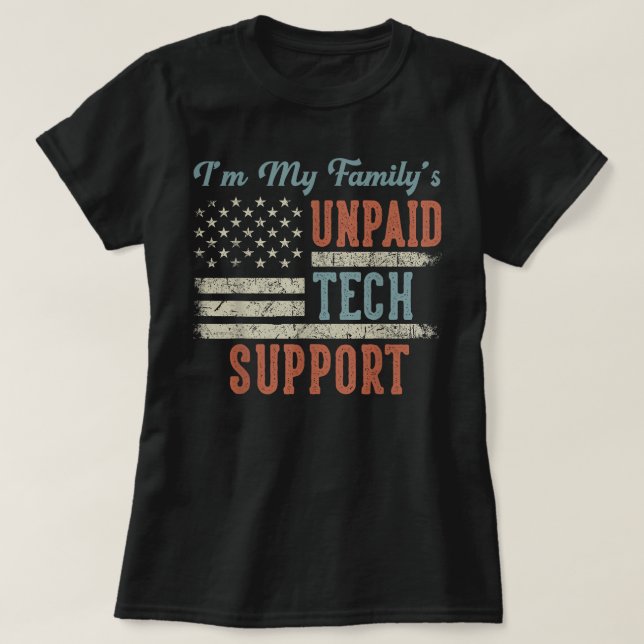 Camiseta Im My Familys Funny Support Technical Support (Diseño del anverso)