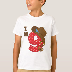 Camiseta Im Nine Cowboy Cumpleaños