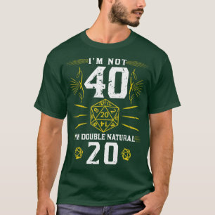 Camiseta Im No 40 Comprimido RPG Doble Natural 20 Dices Gra