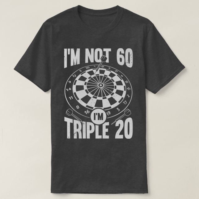 Camiseta Im No 60 Im Triple 20 Darts Player Gift (Diseño del anverso)