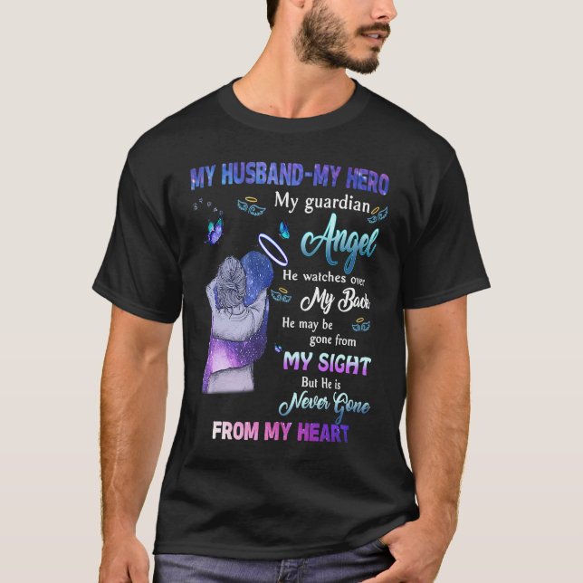Camiseta I'M Not A Widow I'M A Wife To A Husband With Wings (Anverso)