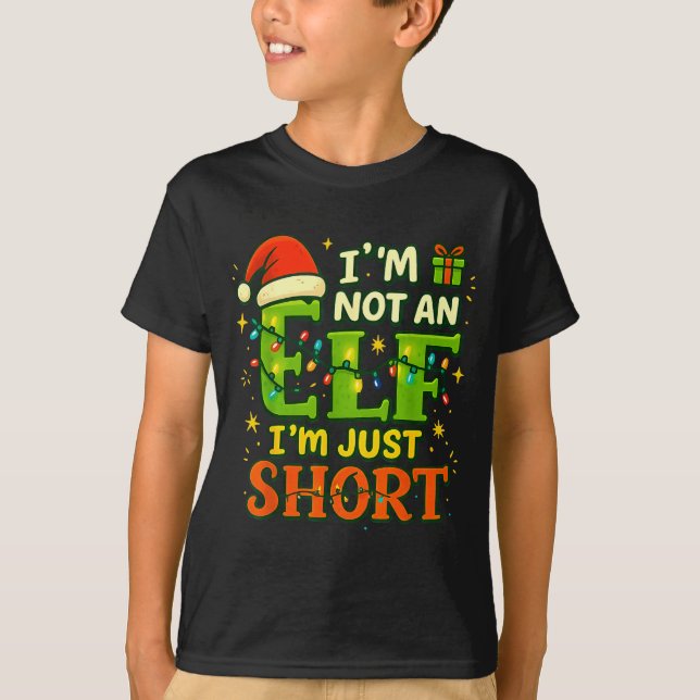 Camiseta Im Not An Elf Just Short Funny Christmas Xmas Men  (Anverso)