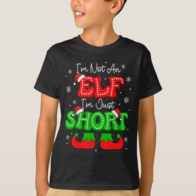 Camiseta Im Not An Elf Just Short Funny Christmas Xmas Men  (Anverso)