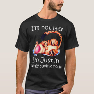 Camiseta Im Not Lazy Im Just In Energy Saving Mode Tiger Gi