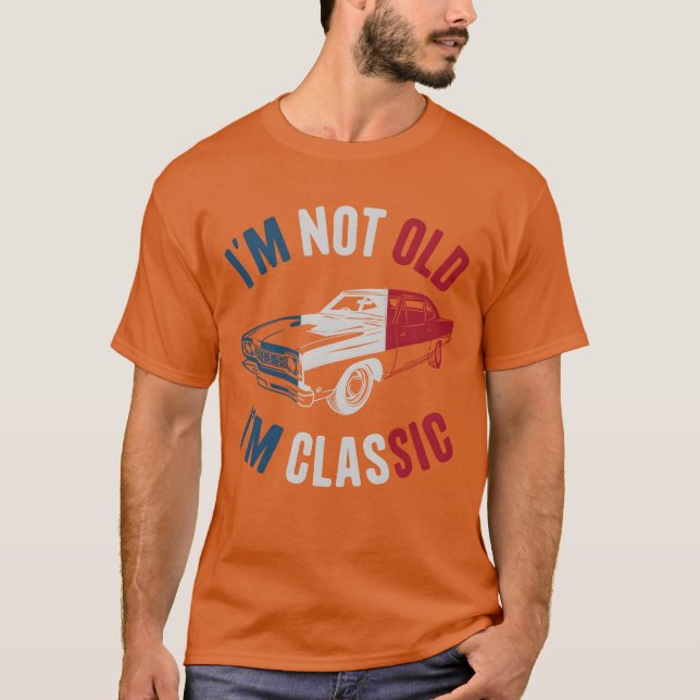 Camiseta Im Not Old Im Classic Car US Flag Classic Car boy (Anverso)