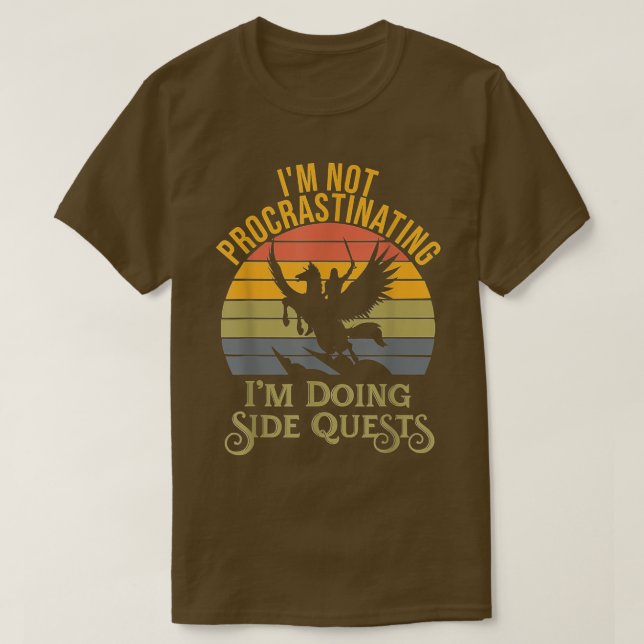 Camiseta I'm not procrastinating I'm doing Side Quests  RPG (Diseño del anverso)