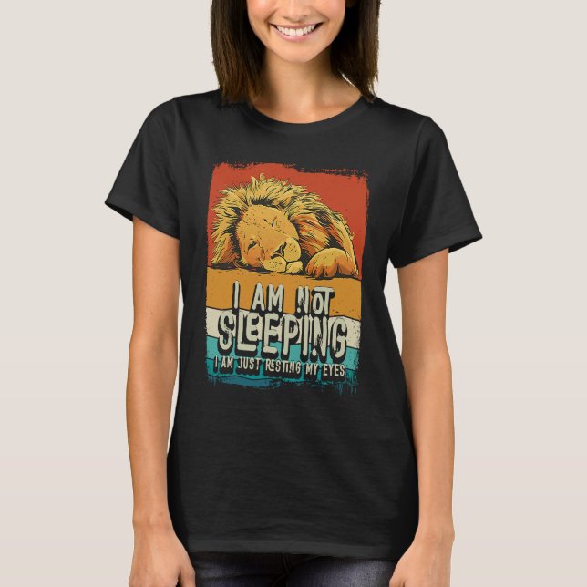 Camiseta I'm Not Sleeping I'm Just Resting My Eyes Lion Dad (Anverso)