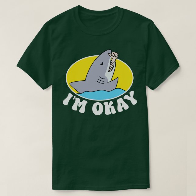 CAMISETA IM OKAY FUNNY SHARK (Diseño del anverso)