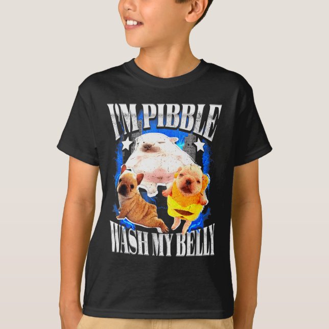 Camiseta Im Pibble Wash My Belly Frenchie Bulldog  (Anverso)