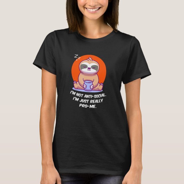 Camiseta Im Pro Me Introvert Positividad Antisocial Positiv (Anverso)