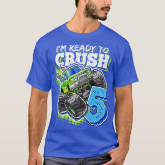 Camiseta I'm Ready to Crush 5 Monster Truck 5th Birthday Gi
