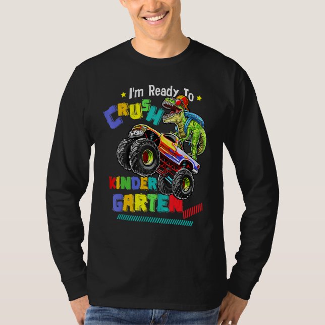 Camiseta I'm Ready To Crush Kindergarten Dinosaur Back To S (Anverso)