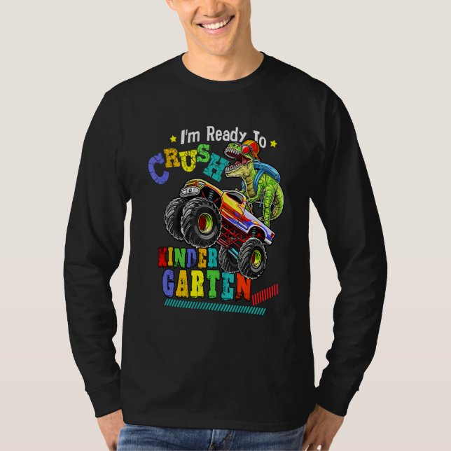 Camiseta I'm Ready To Crush Kindergarten Dinosaur Back To S (Anverso)