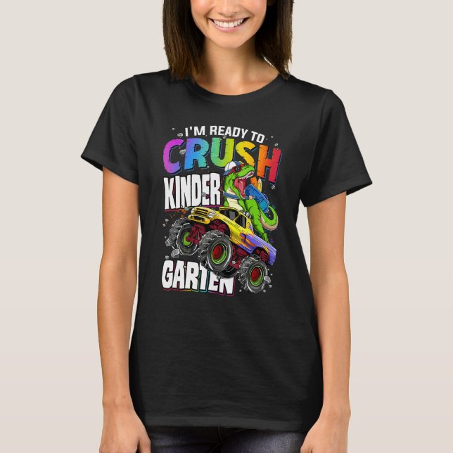 Camiseta I'm Ready To Crush Kindergarten Dinosaur Boys Back (Anverso)