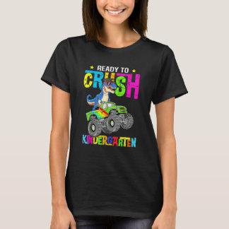 Camiseta Im Ready To Crush Kindergarten Dinosaur Rex Back T