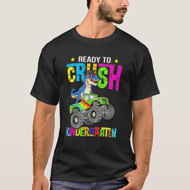 Camiseta Im Ready To Crush Kindergarten Dinosaur Rex Back T (Anverso)