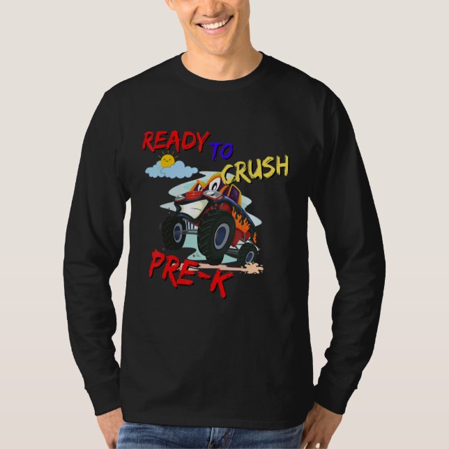 Camiseta I'm Ready To Crush Pre K Monster Truck Vintage Boy (Anverso)