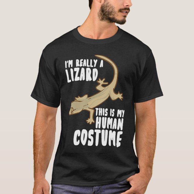 Camiseta I'm Really A Lizard This Is My Human Costume (Anverso)