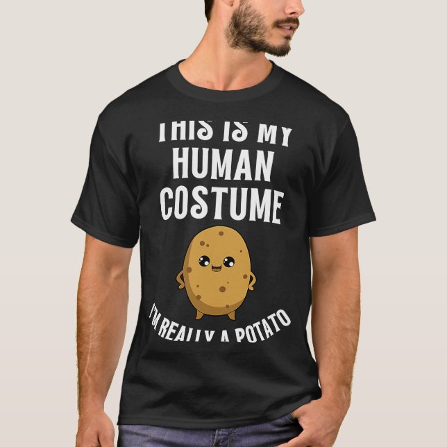Camiseta I'm Really A Potato Halloween Potato costume (Anverso)