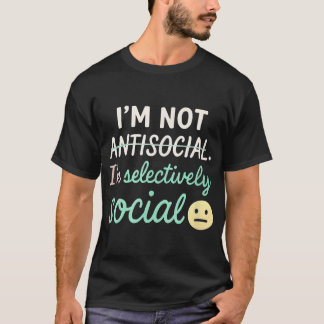 Camiseta Im Selectivamente Mood Social Introvert