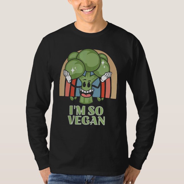 Camiseta Im So Vegan Broccoli  Vegetable Food Broccoli (Anverso)
