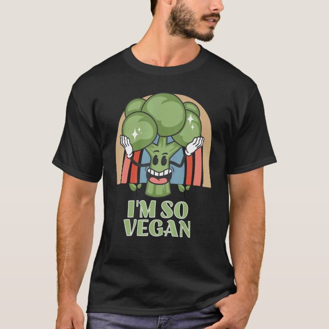 Camiseta Im So Vegan Broccoli  Vegetable Food Broccoli (Anverso)