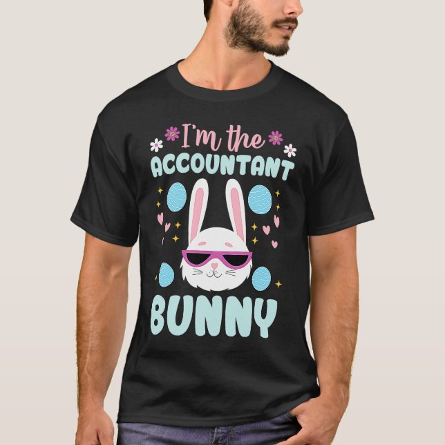 Camiseta I'm The Accountant Bunny Floral Matching Family Ea (Anverso)