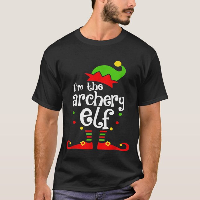 Camiseta Im The Archery Elf Navidades De La Familia De Xmas (Anverso)