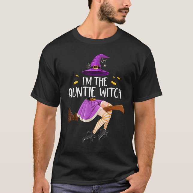 Camiseta I'm the Auntie Witch  Halloween Aunt Matching Cost (Anverso)