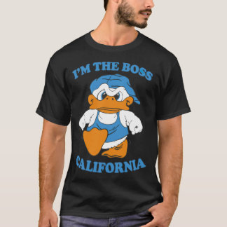 Camiseta Im The Boss California Duck White T black lab pup