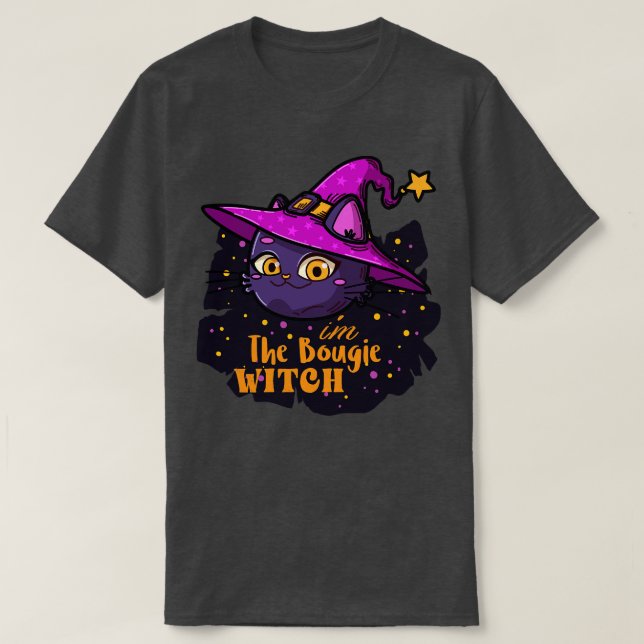 Camiseta Im The Bougie Witch Cat Horror Halloween (Diseño del anverso)