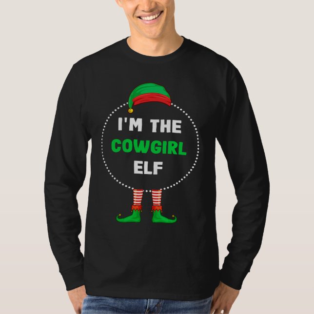 Camiseta Im The Cowgirl Elf Christmas (Anverso)
