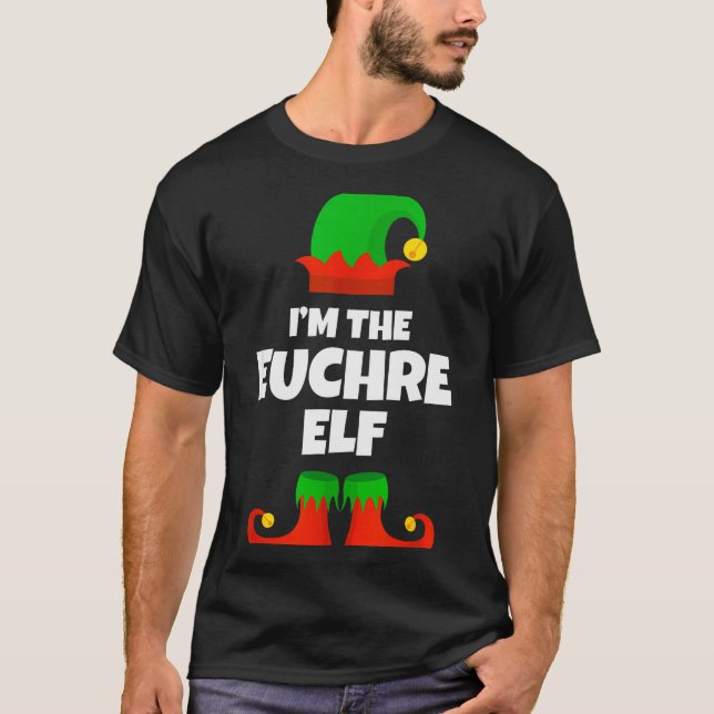 Camiseta I'm The Euchre Elf Family Pajama Christmas Funny P (Anverso)