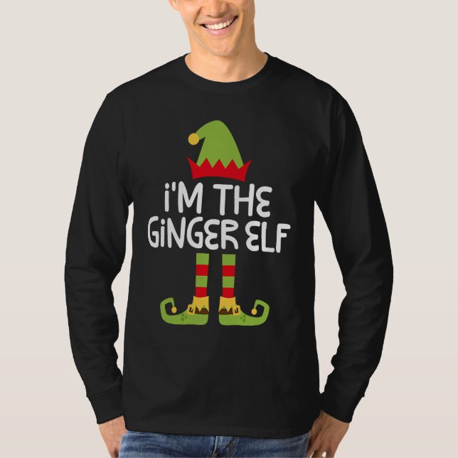 Camiseta I'm The Ginger Elf T  Matching Christmas Costume (Anverso)