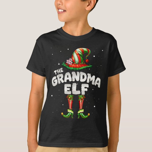 Camiseta I'm The Grandma Elf Family Matching Group Christma (Anverso)