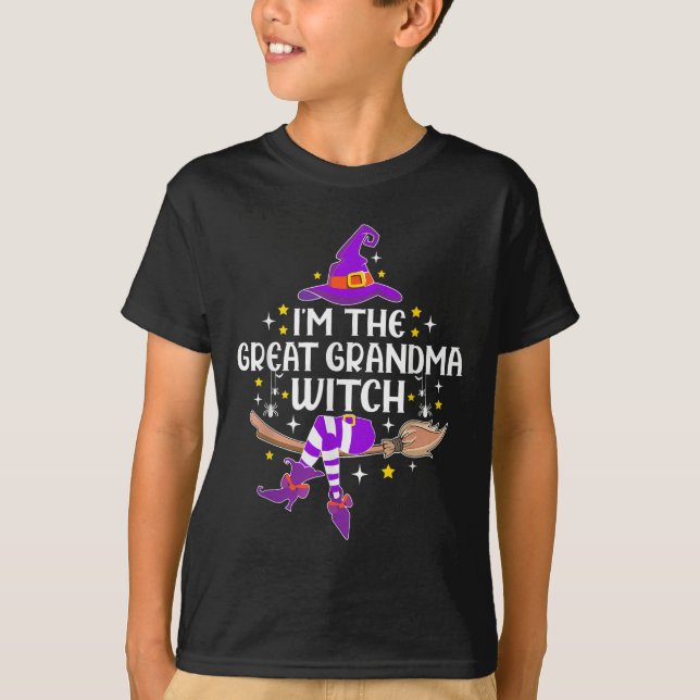 Camiseta Im The Great Grandma Witch Halloween Matching Grou (Anverso)