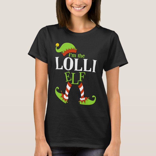 Camiseta I'm The LOLLI Elf Family Group Matching PJ Christm (Anverso)