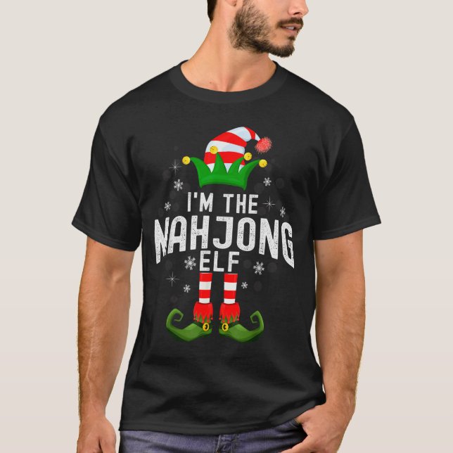 Camiseta I'm The Mahjong Elf Christmas Family Pjs Costume  (Anverso)