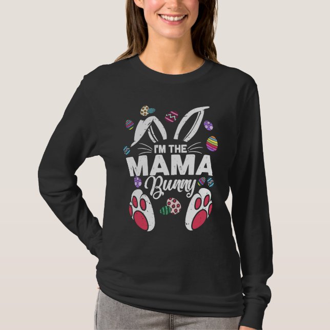 Camiseta I'm The mama Cute Bunny Matching Family Easter Day (Anverso)