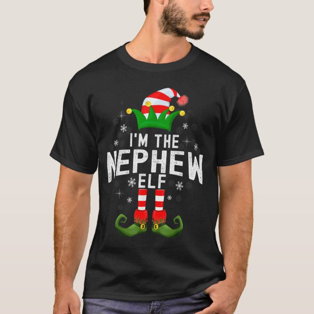 Camiseta I'm The Nephew Elf Christmas Family Pjs Costume  (Anverso)