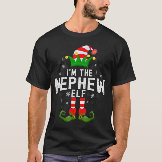 Camiseta I'm The Nephew Elf Christmas Family Pjs Costume  (Anverso)