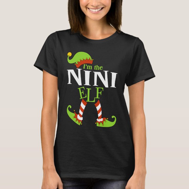 Camiseta I'm The NINI Elf Family Group Matching PJ Christma (Anverso)