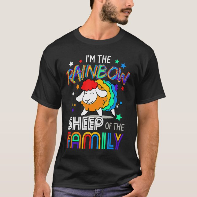 Camiseta I'm The Rainbow Gay Sheep Of The Family Gay Pride (Anverso)
