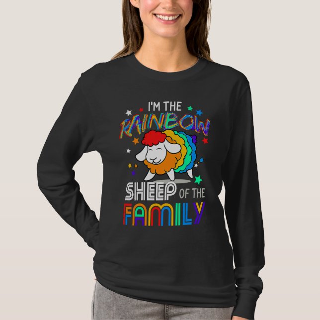 Camiseta I'm The Rainbow Gay Sheep Of The Family Gay Pride (Anverso)