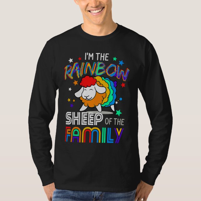 Camiseta I'm The Rainbow Gay Sheep Of The Family Gay Pride (Anverso)
