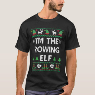 Camiseta Im The Rowing Elf Funny Varisty Rower Ugly Christm
