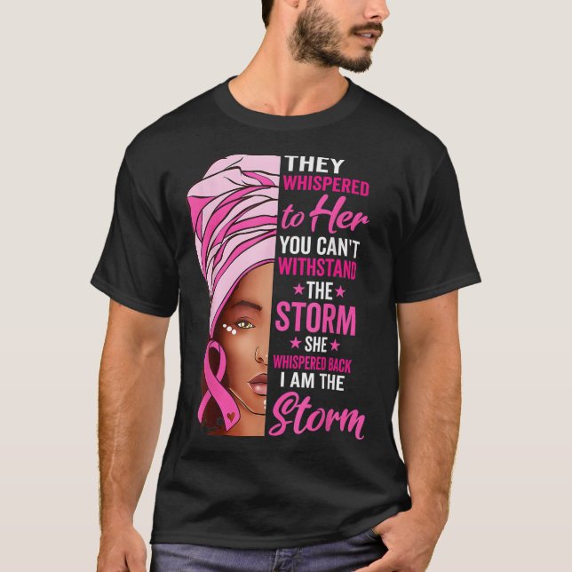 Camiseta Im The Storm Black Women Breast Cancer Survivor Pi (Anverso)