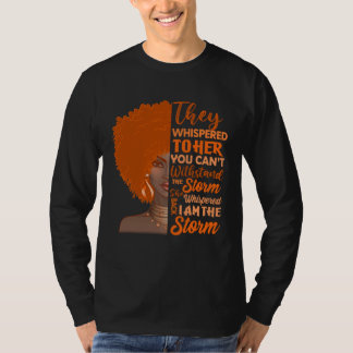 Camiseta I'm The Storm Orange Multiple Sclerosis Warrior Bl