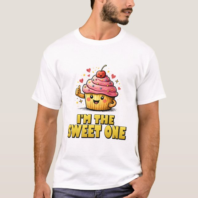 Camiseta I'm The Sweet One Kawaii Cupcake. (Anverso)